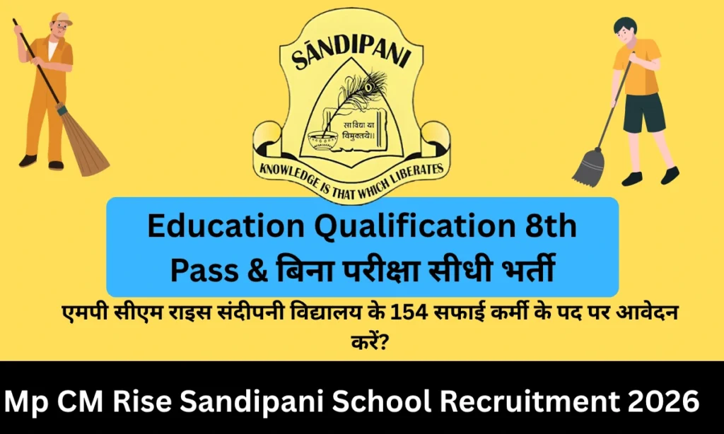 CM Rise Sandipani School Recruitment 2026