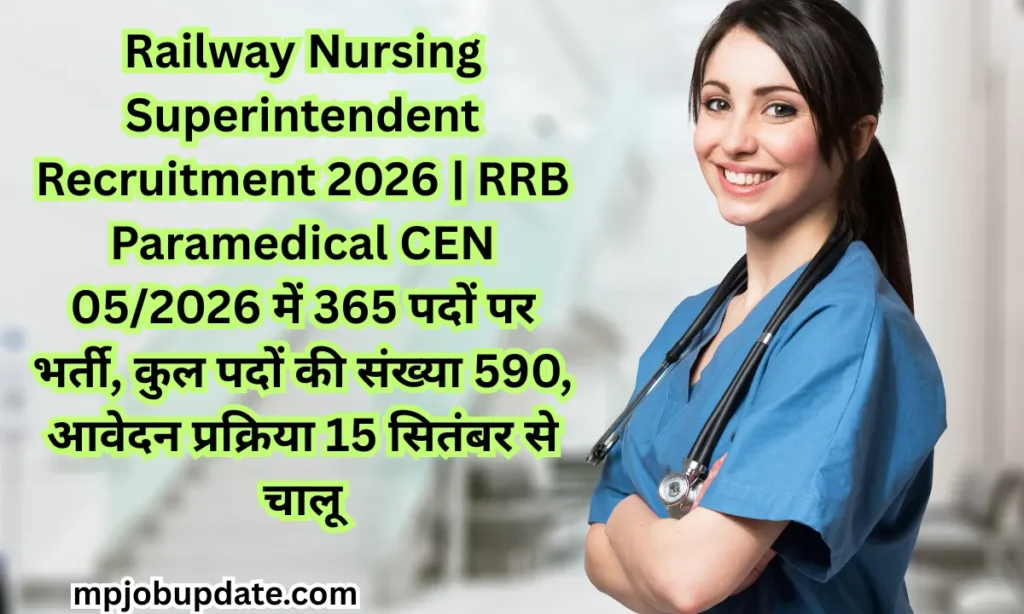 Railway Nursing Superintendent Recruitment 2026